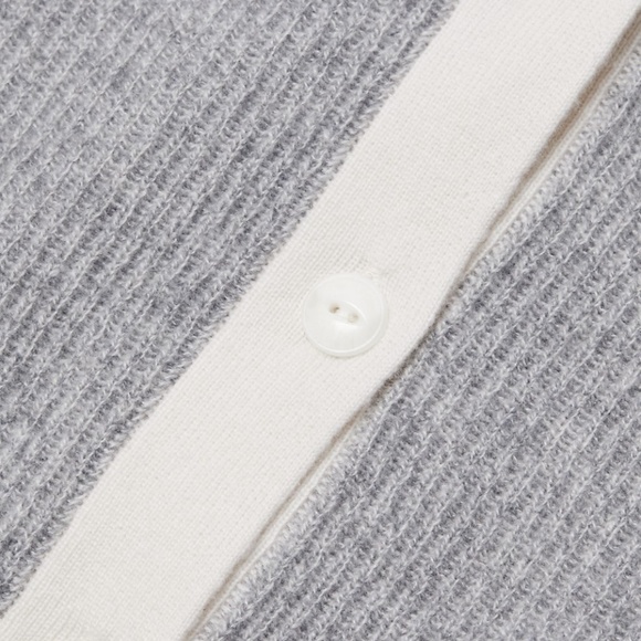 Rag & Bone Pierce Cashmere V-Neck Cardigan Sweater in Grey Size Large L - Picture 2 of 4